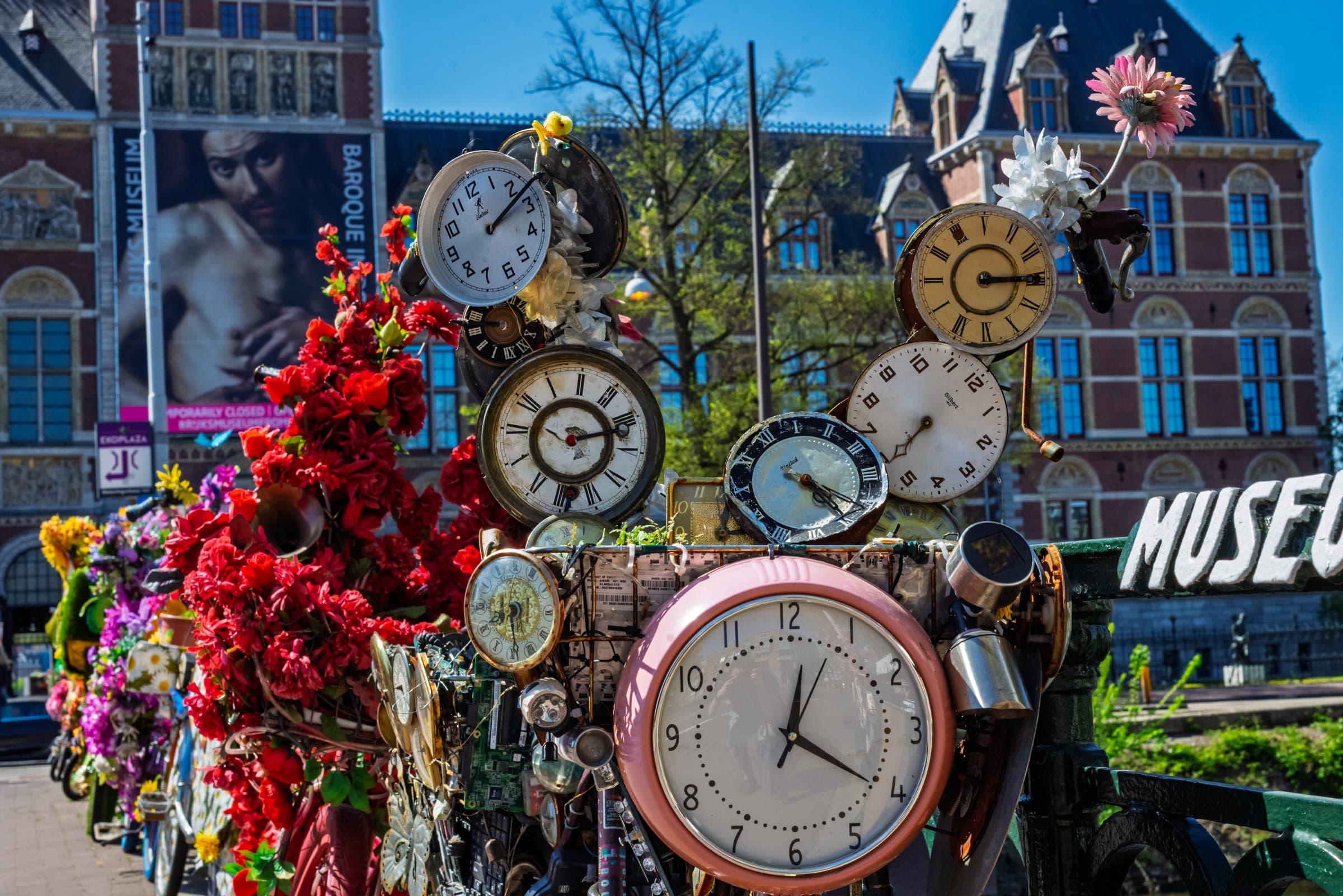 Clock bicycle at the Rijksmuseum